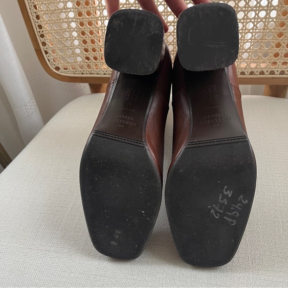 Sézane Dorie Leather Ankle Boots in Vintage Smooth Chocolate Brown Size 41 US 10 - Picture 12 of 13
